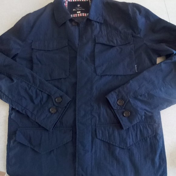 Ben Sherman military style navy Nylon Jacket size medium - Picture 7 of 8